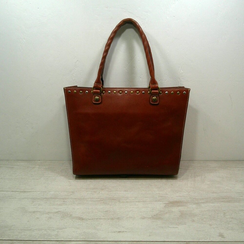 Patricia Nash Zancona Heritage Western Cognac Leather Tote Bag Purse Pocketbook - Picture 3 of 14